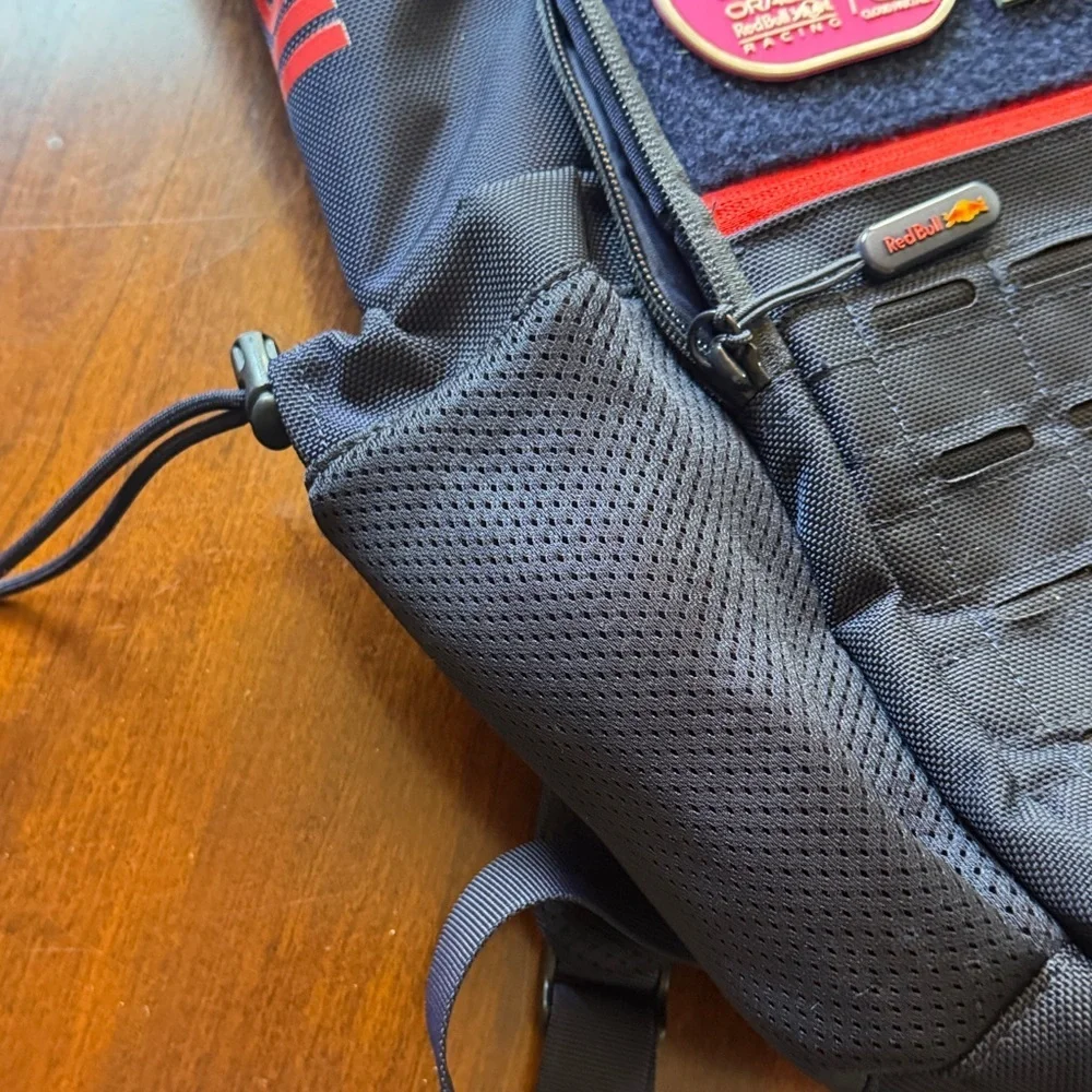 Oracle Red Bull Racing Formula F1 Roll Top Backpack with 3 Removable Patches
